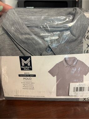 Boys' Gray Favorite Soft Polo Shirt